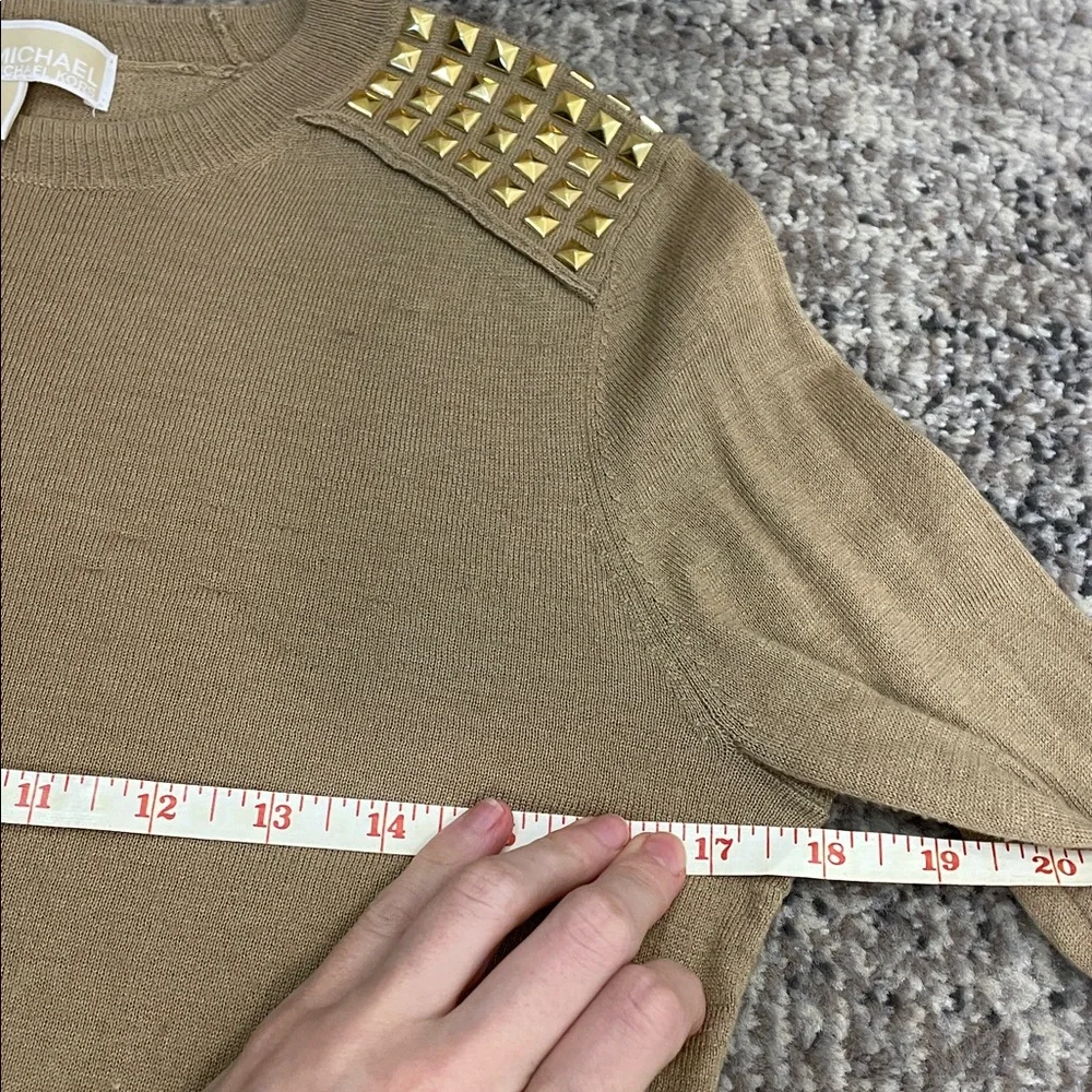 Michael Kors gold stud cashmere blend knit Sweater